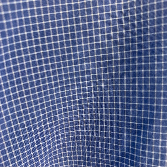 Gitman Bros Shirt Vintage Mens Made In USA Blue Plaid Gingham LS Button Up 16/34 - Picture 5 of 8